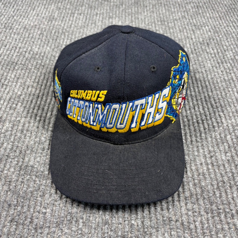 Sports Specialties Columbus Cottonmouths Vintage Snapback Hat Black OSFA Rare